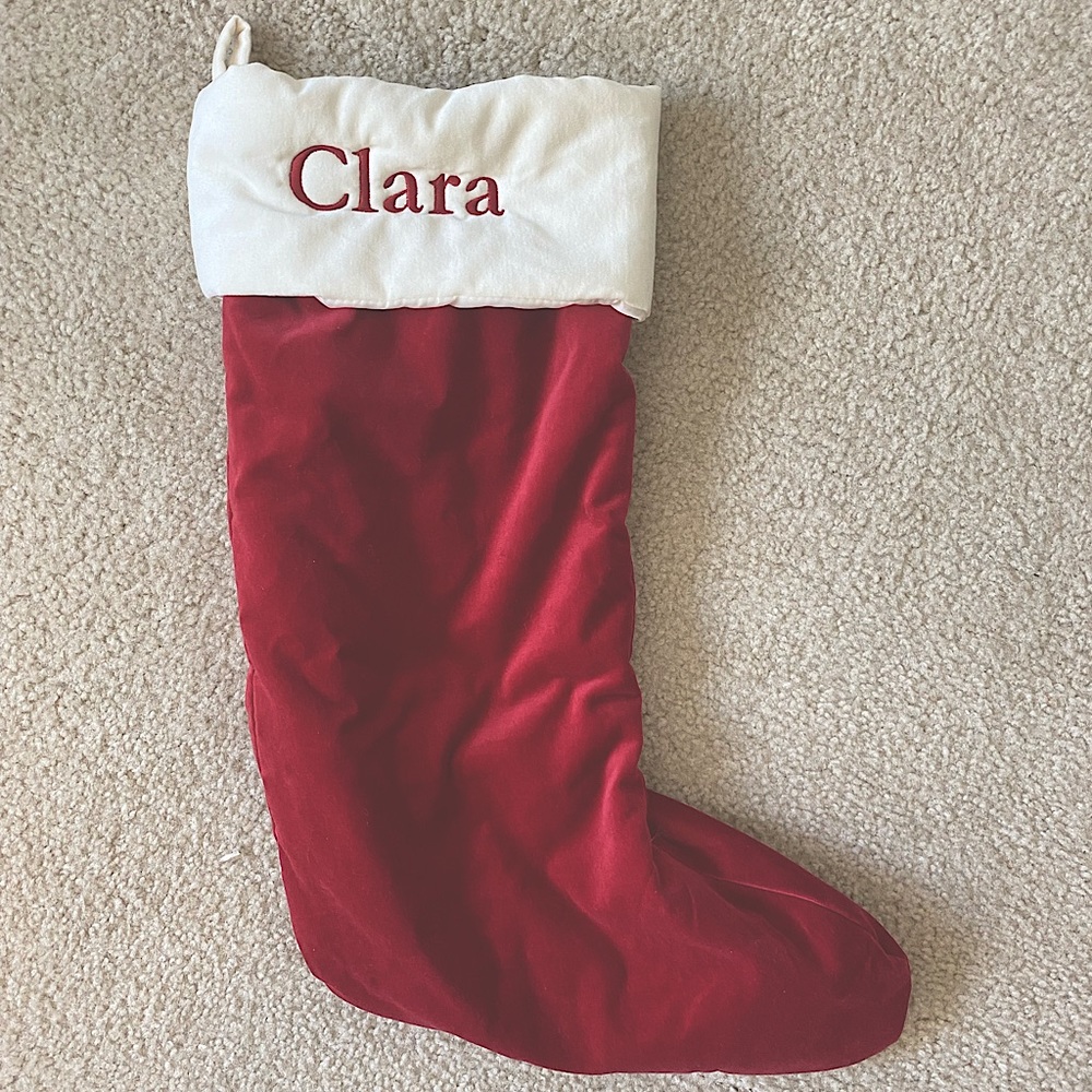 potterybarn stocking “clara”